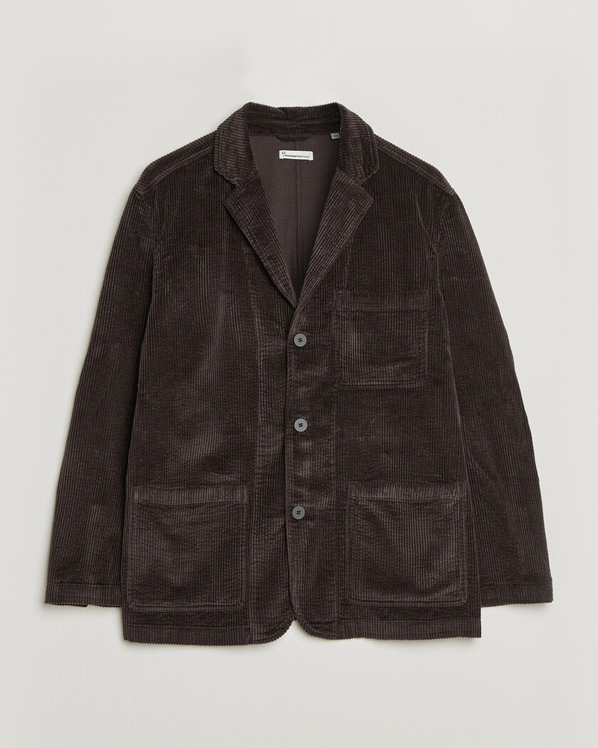 KnowledgeCotton Apparel Cotton Corduroy Blazer Chocolate – Marron