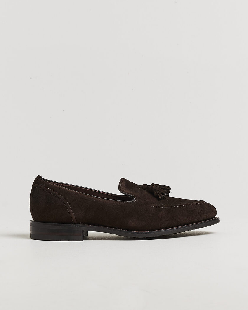  Loake 1880 Brunel Suede Tassel Loafer Dark Brown – Marron