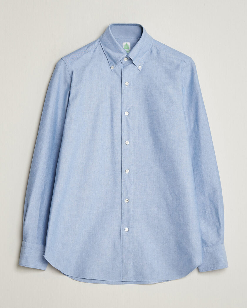 Finamore Napoli Gaeta Oxford Button Down Shirt Light Blue – Bleu