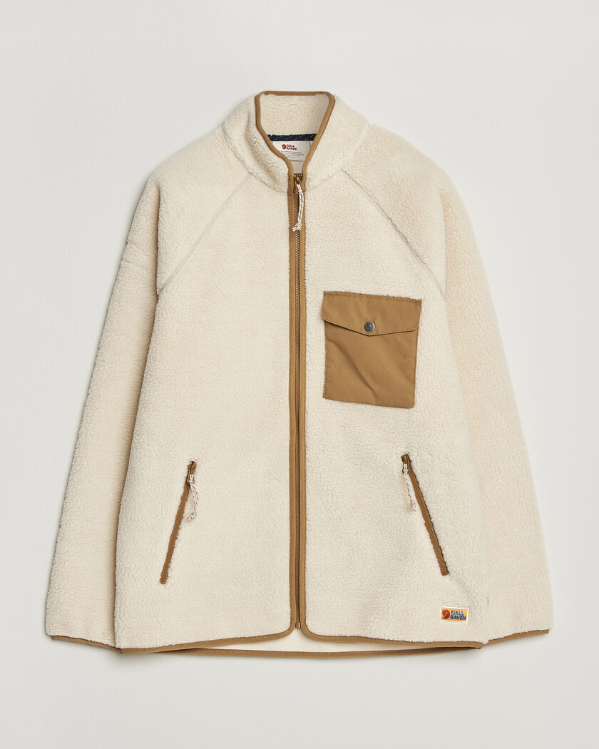 Fjällräven Vardag Pile Fleece Zip Jacket Chalk White – Blanc