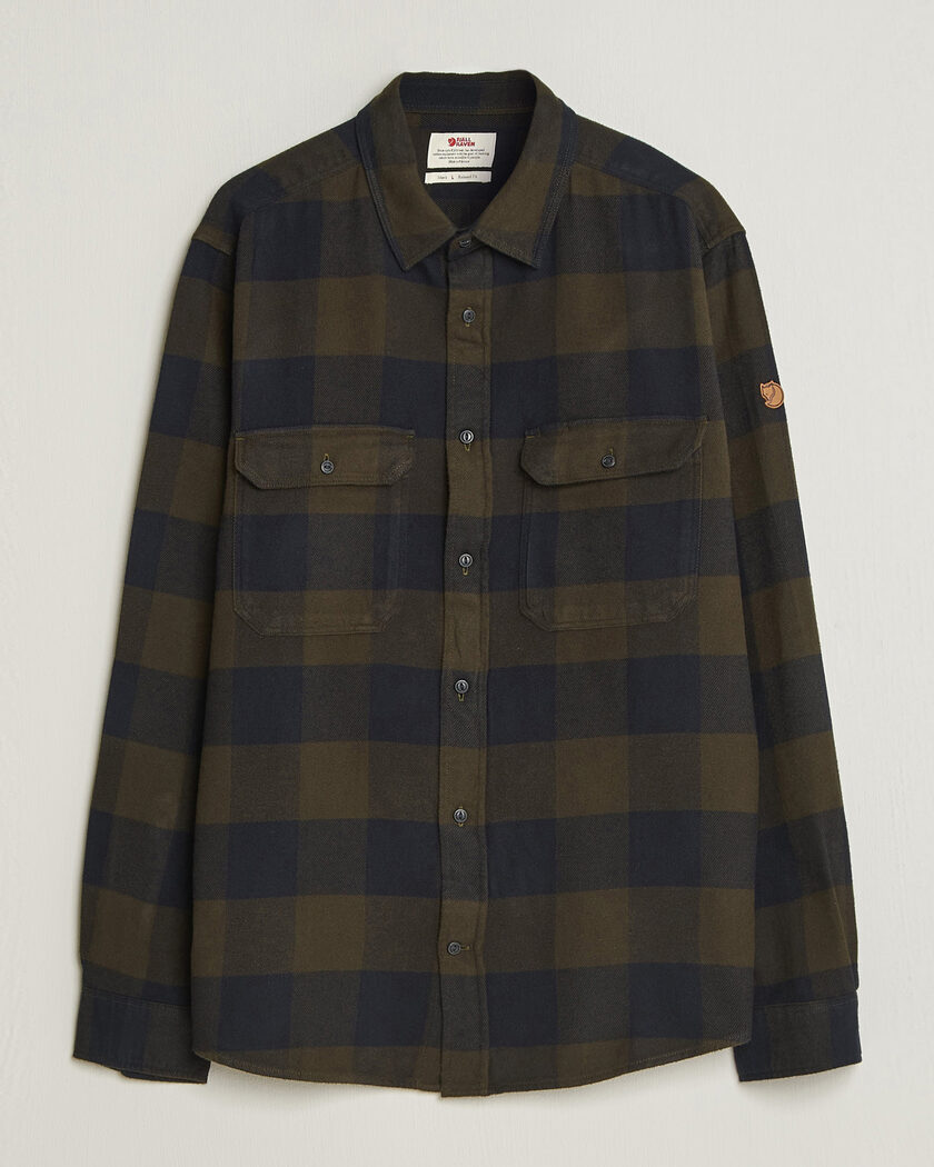 Fjällräven Övik Heavy Flannel Shirt Deep Forest – Vert