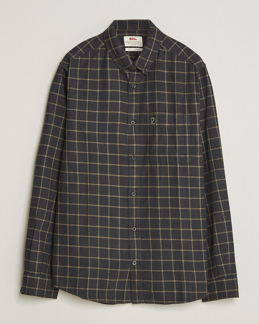 Fjällräven Övik Flannel Shirt Dark Grey – Gris