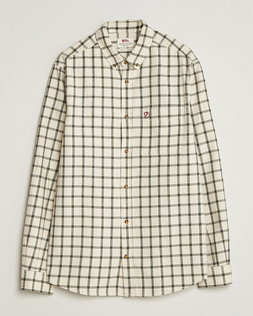 Fjällräven Övik Flannel Shirt Chalk White – Blanc