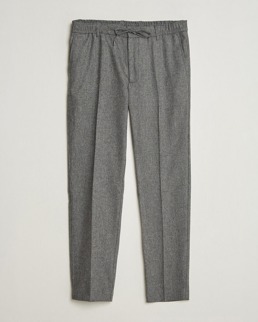 BOSS BLACK Kane Brushed Drawstring Trousers Medium Grey – Gris
