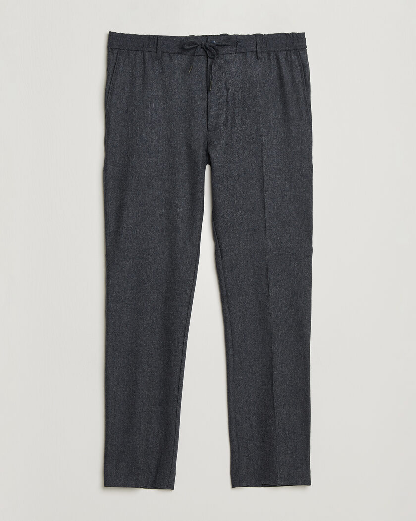 BOSS BLACK Kane Brushed Drawstring Trousers Dark Blue – Bleu