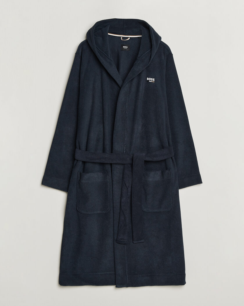 BOSS BLACK Terry Robe Dark Blue – Bleu