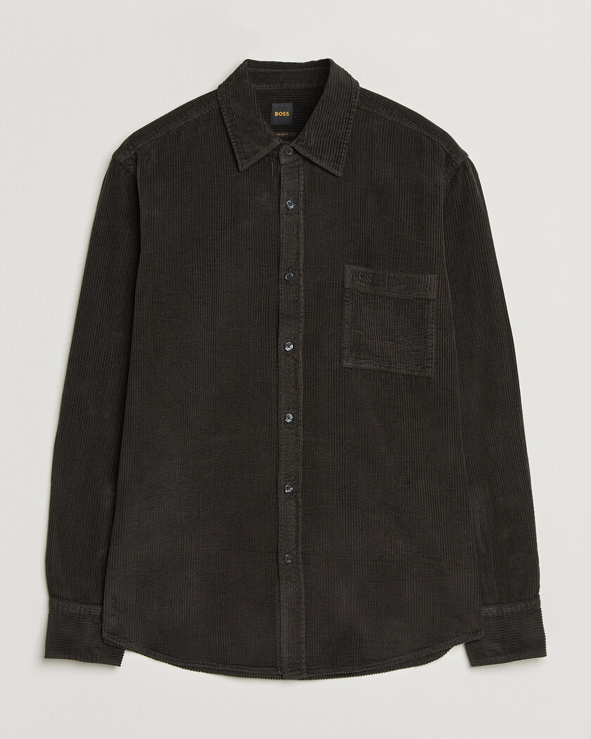 BOSS ORANGE Relegant Corduroy Shirt Black – Noir