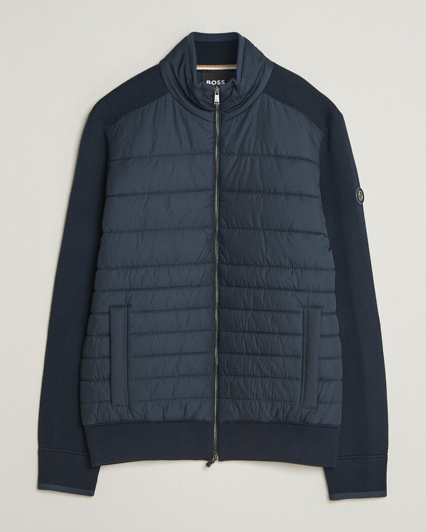 BOSS BLACK Facente Hybrid Jacket Dark Blue – Bleu