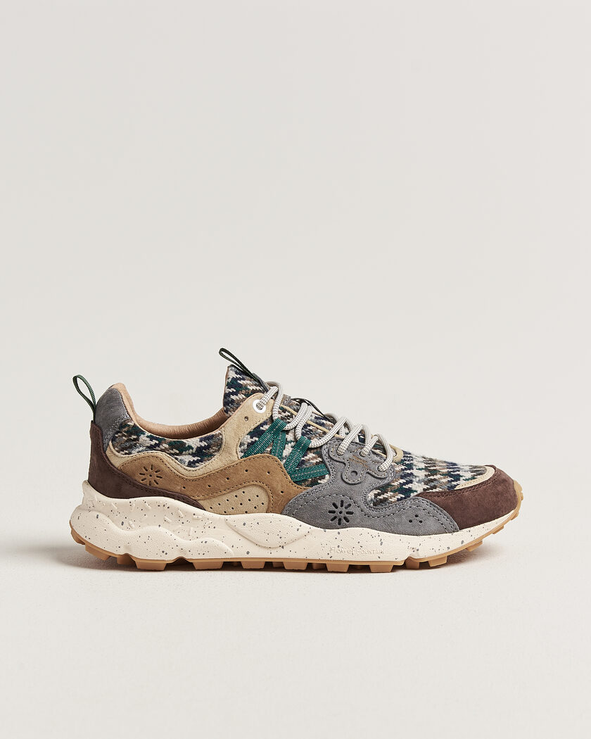 Flower Mountain Yamano 3 Suede/Houndstooth Sneaker Multi – Multicolore