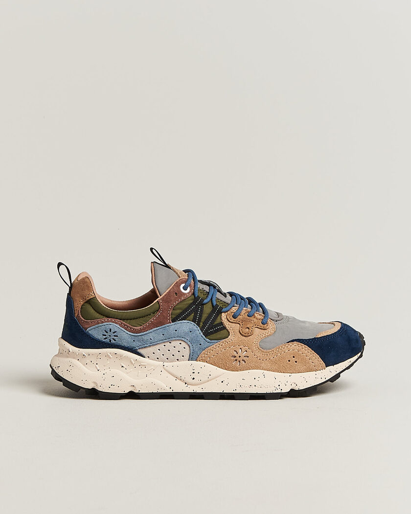 Flower Mountain Yamano 3 Suede/Nylon Sneaker Navy/Light Brown – Bleu