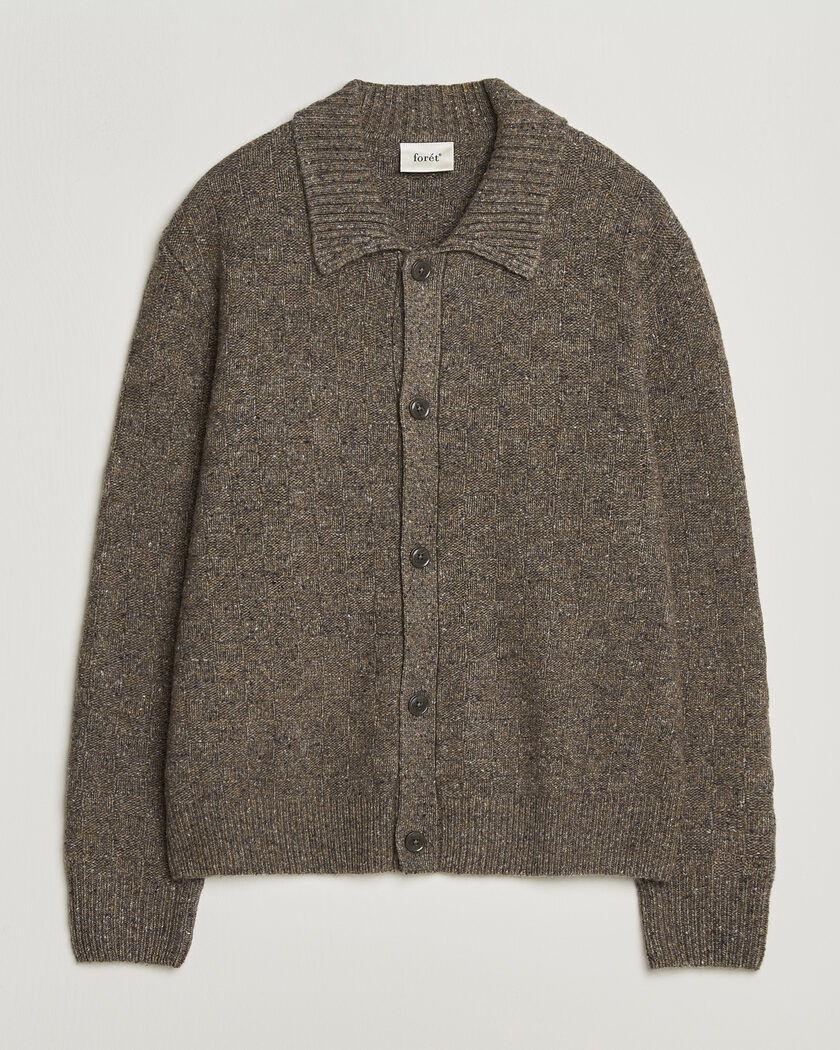 Forét Area Wool Cardigan Jacket Taupe – Marron