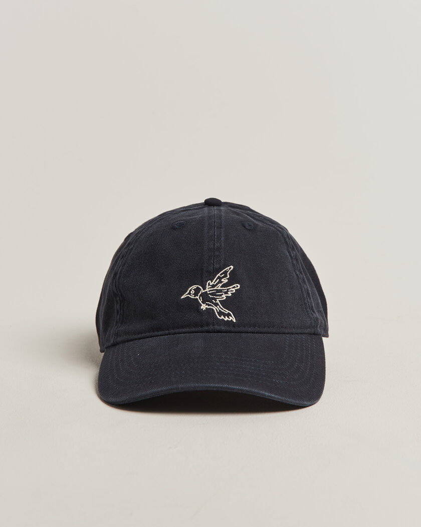 Forét Bird Washed Herringbone Cap Navy – Bleu