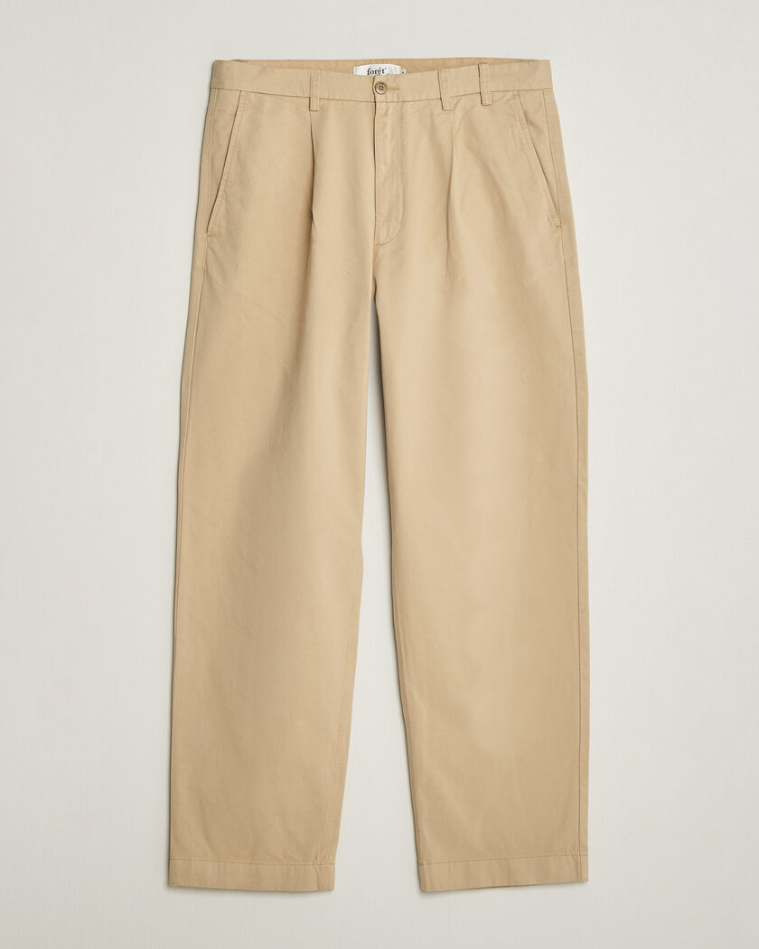 Forét Writer Relaxed Fit Pleated Pants Uniform Khaki – Beige