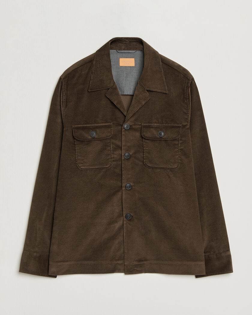 Grigio Corduroy Overshirt Dark Brown – Marron