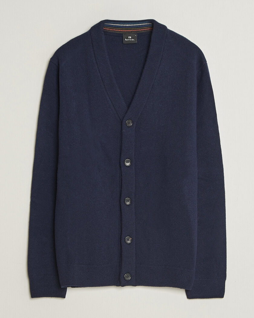 PS Paul Smith Wool Knitted Cardigan Navy – Bleu