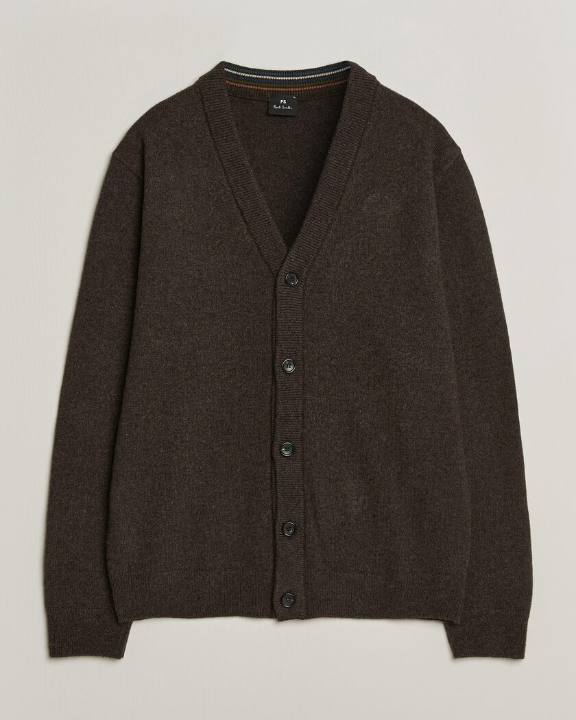 PS Paul Smith Wool Knitted Cardigan Brown – Marron