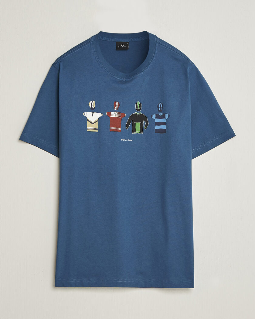 PS Paul Smith Cycle Jersey's Crew Neck T-Shirt Blue – Bleu