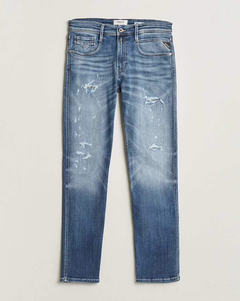 Replay Anbass 10 Years Wash Jeans Medium Blue – Bleu