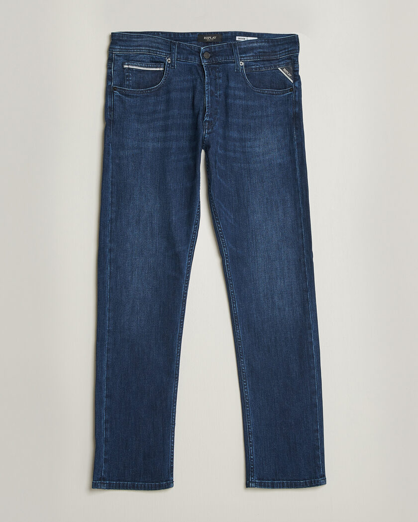 Replay Grover Powerstretch Jeans Dark Blue – Bleu