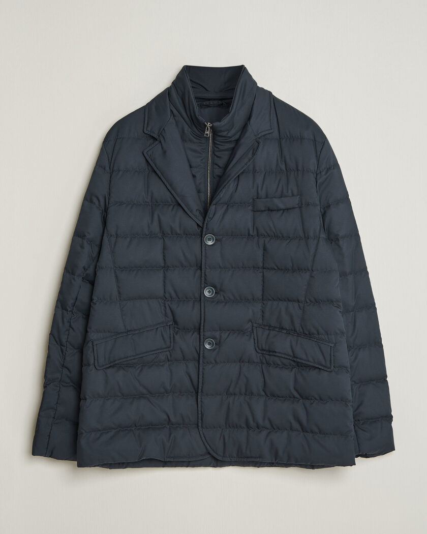 Herno Nylon Down Blazer Navy – Bleu