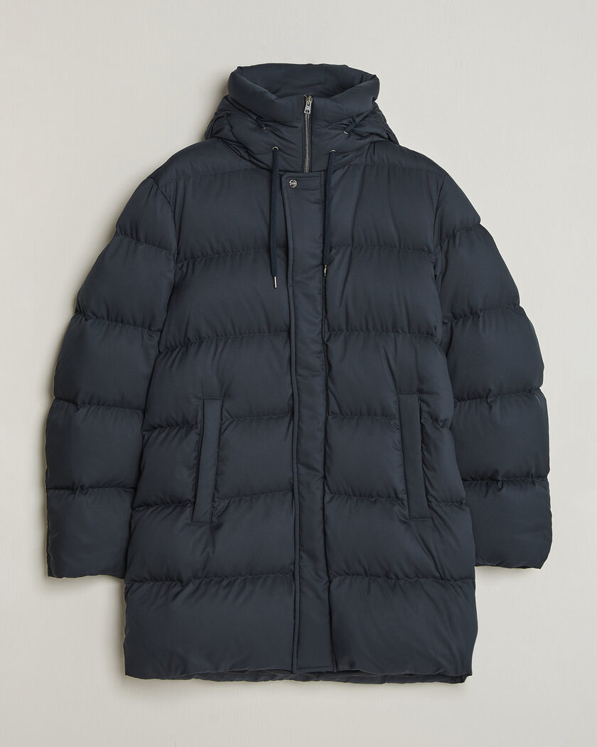 Herno Faux Fur Down Parka Navy – Bleu