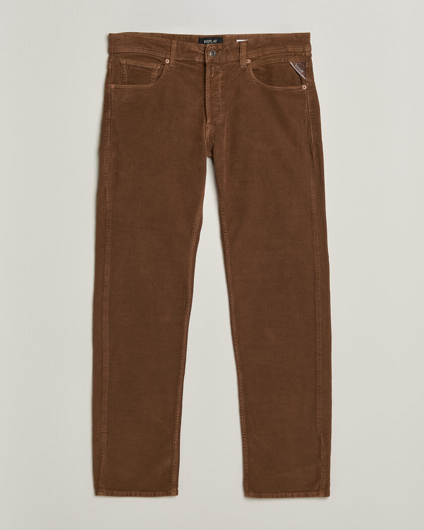 Replay Grover Corduroy 5-Pocket Pants Toffee Brown – Marron