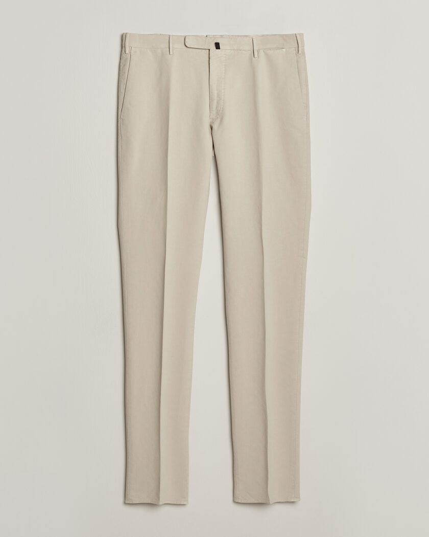Incotex Slim Fit Soft Cotton Stretch Chinos Off White – Blanc