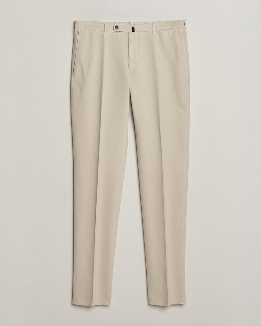 Incotex Regular Fit Soft Cotton Stretch Chinos Off White – Blanc