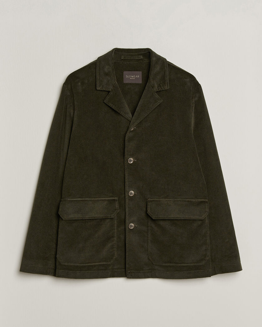 Incotex Corduroy Sports Jacket Forest Green – Vert