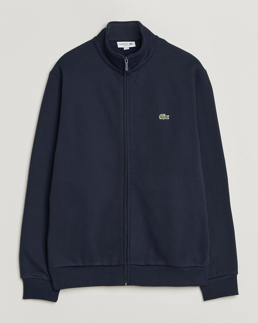Lacoste Full Zip Sweater Navy Blue – Bleu