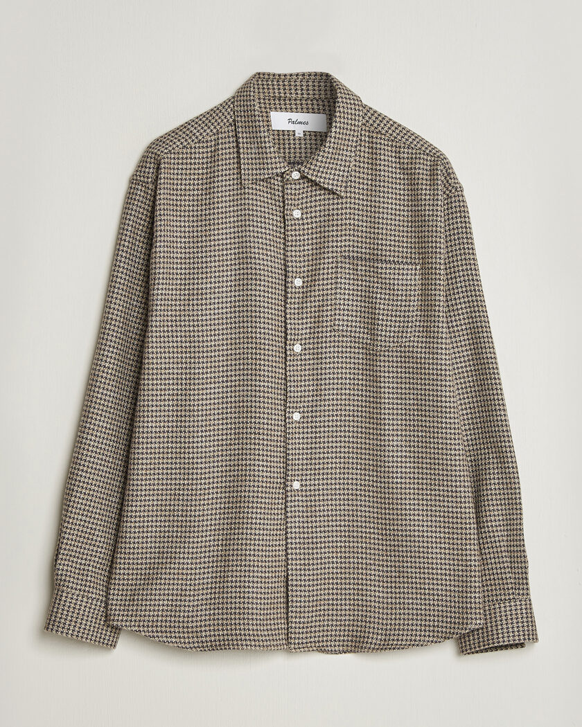 Palmes Serve Shirt Olive Check – Marron