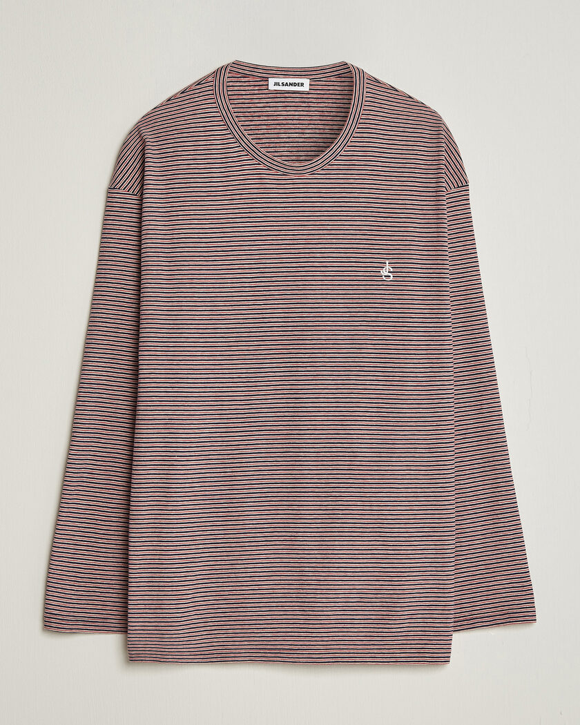 Jil Sander Long Sleeve Striped T-Shirt Red – Rouge