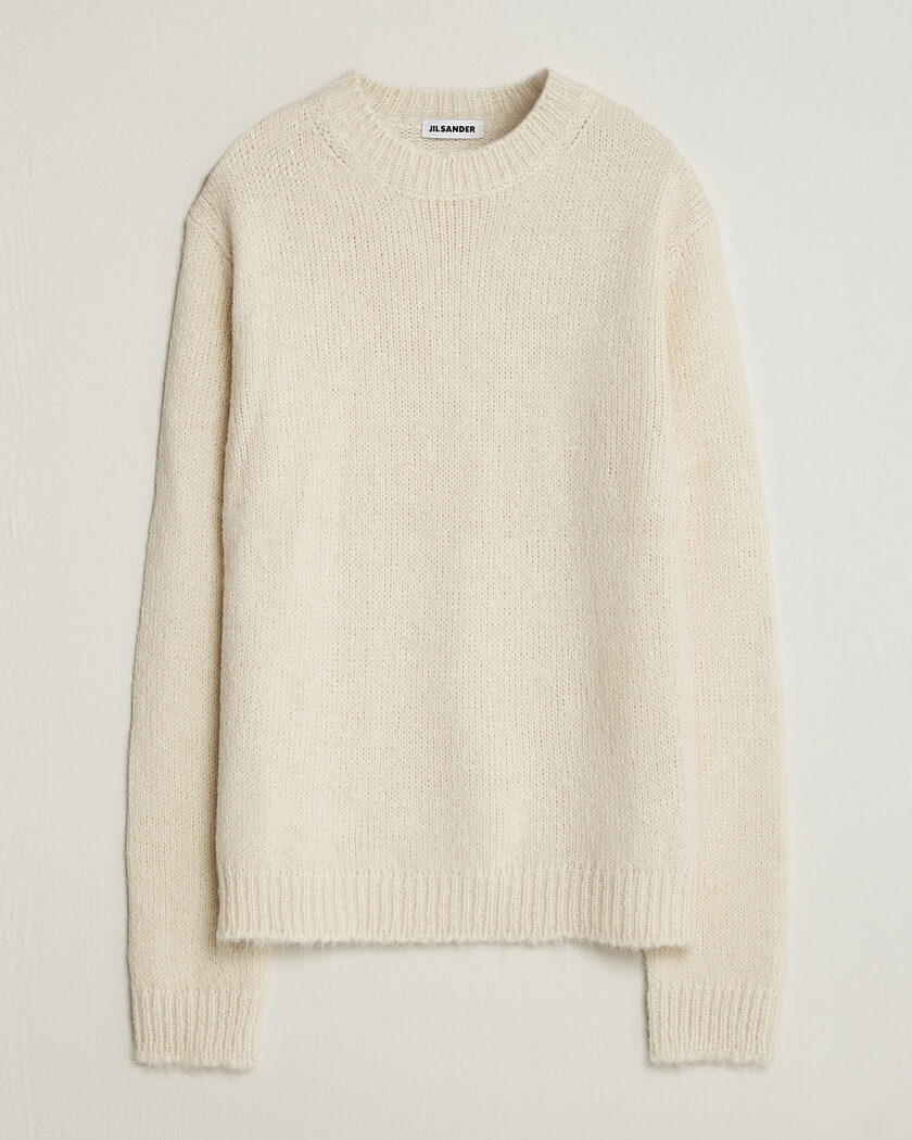 Jil Sander Rib Knit Sweater Off White – Blanc