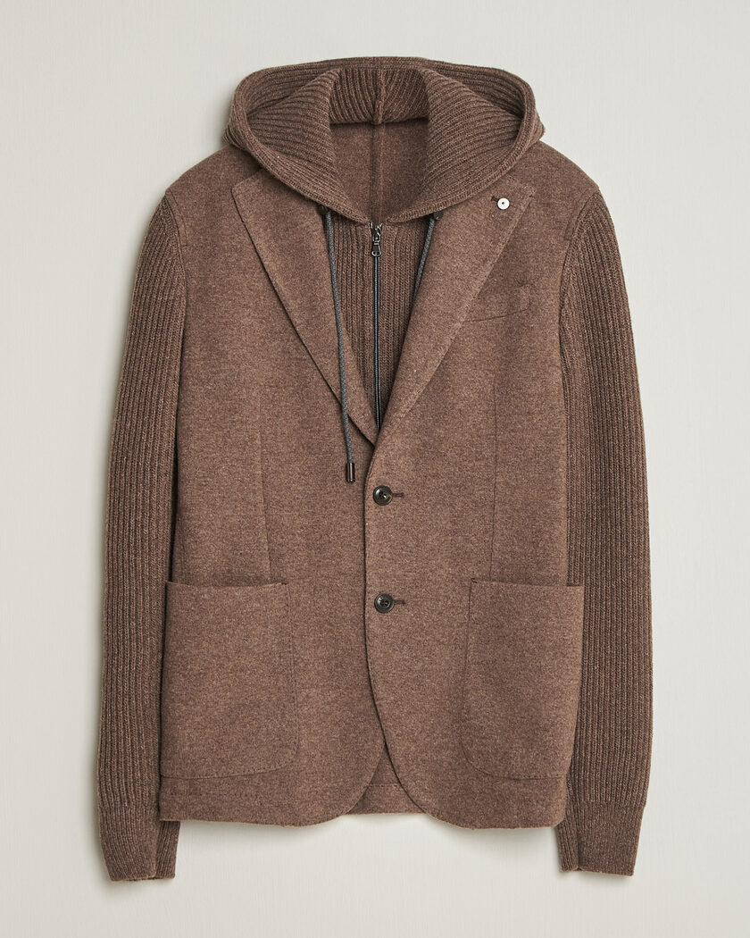 L.B.M. 1911 Ivan Hybrid Wool Blazer Brown – Marron