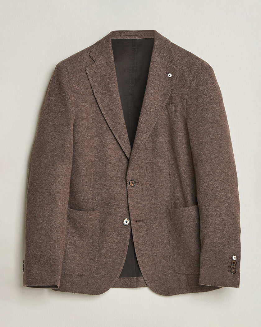 L.B.M. 1911 Jack Knitted Cashmere Mix Blazer Brown – Marron