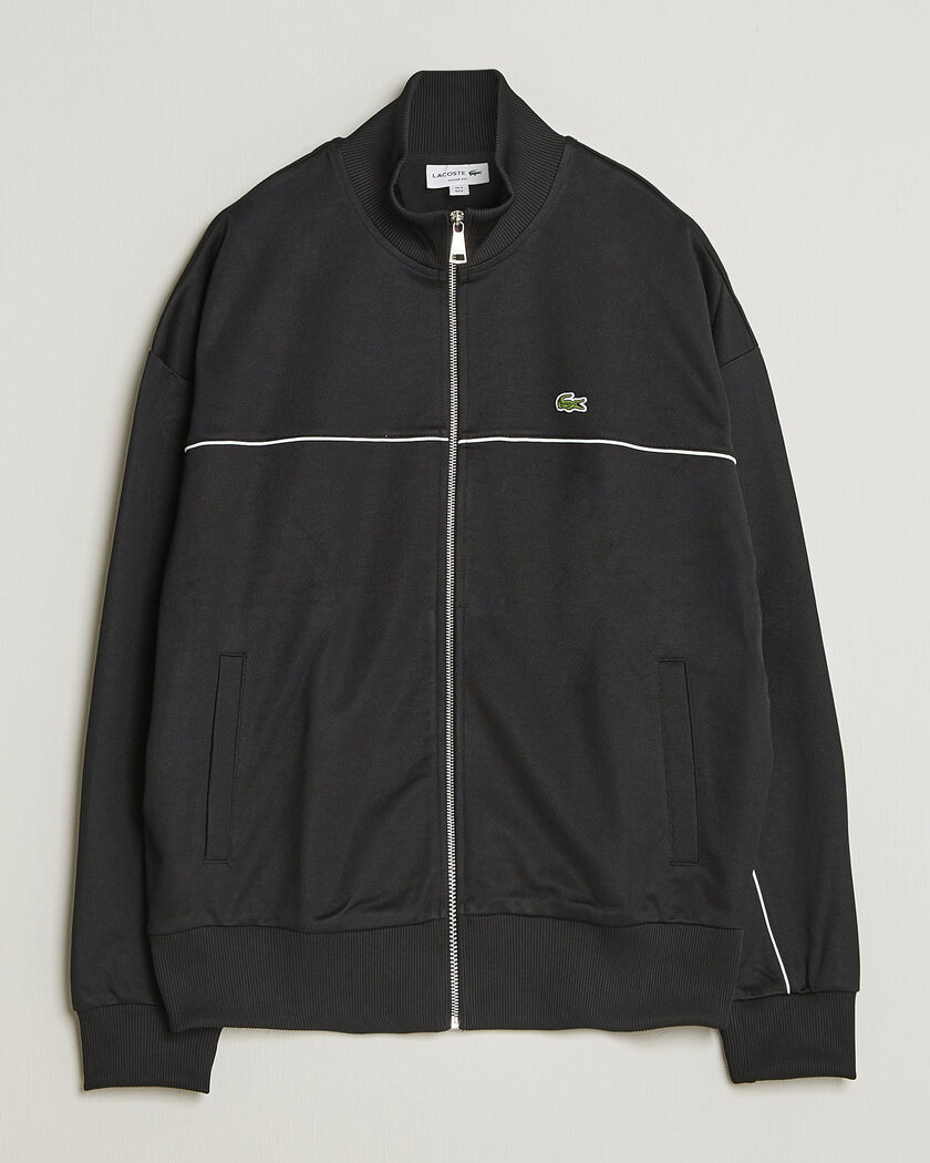 Lacoste Piqué Track Jacket Black – Noir