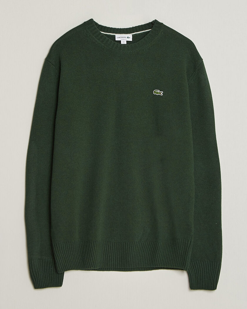 Lacoste Carded Wool Crew Neck Sinople – Vert