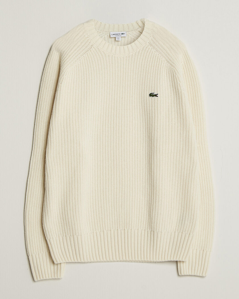 Lacoste Heavy Wool Knitted Sweater Lapland – Blanc