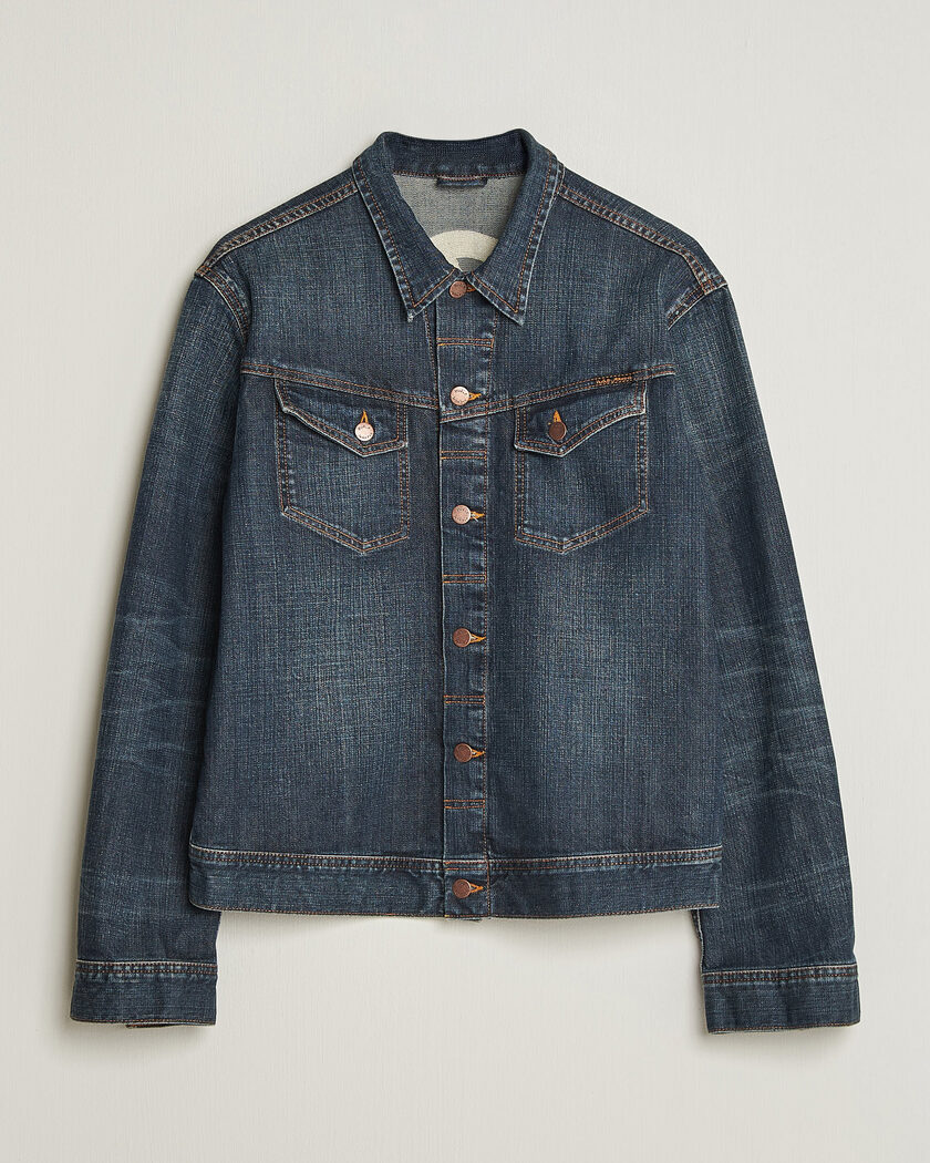 Nudie Jeans Conny Denim Jacket Big Wave Blue – Bleu
