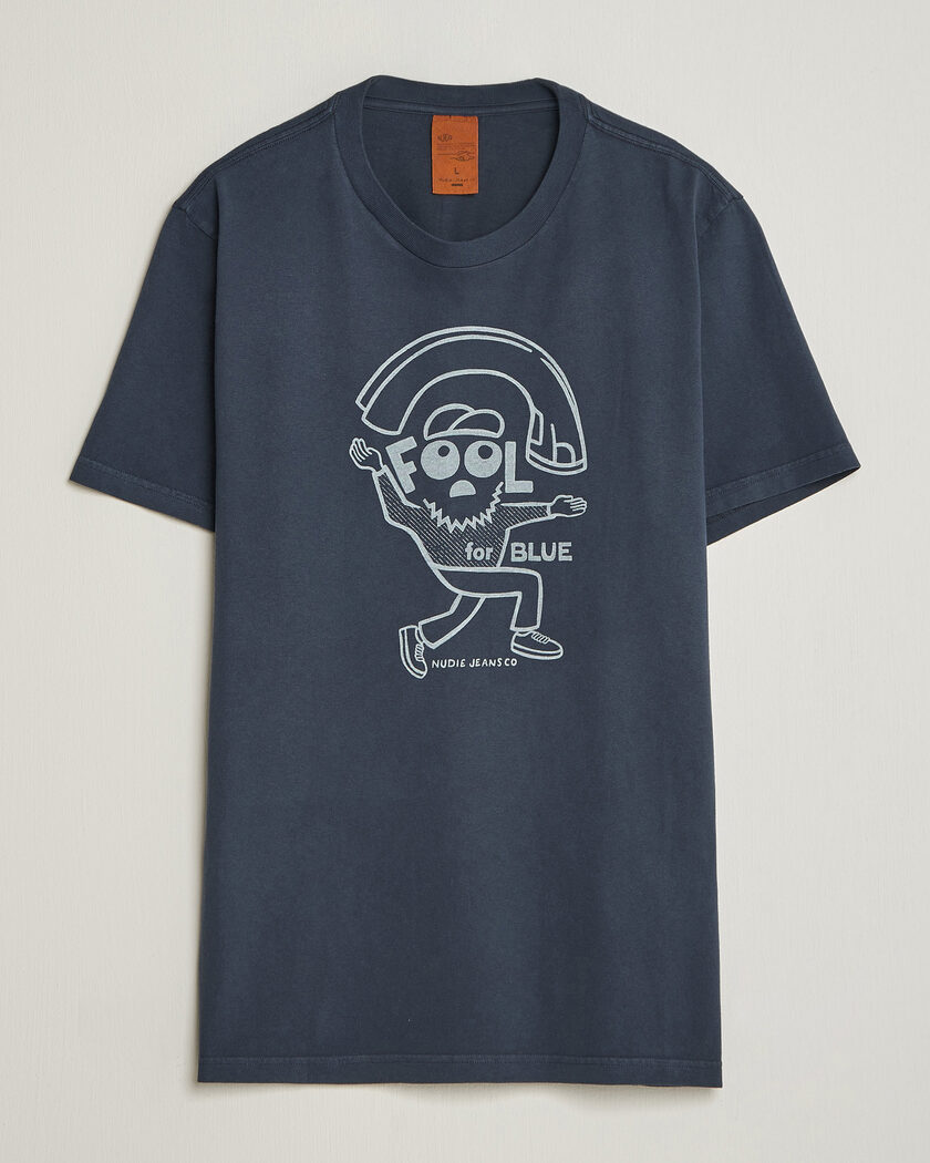 Nudie Jeans Roy Jeanjuggler T-Shirt Dark Blue – Bleu