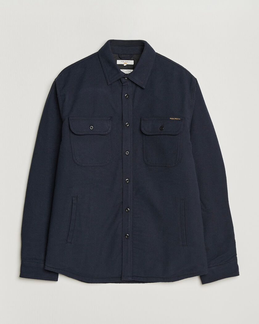 Nudie Jeans Glenn Padded Overshirt Blueberry – Bleu