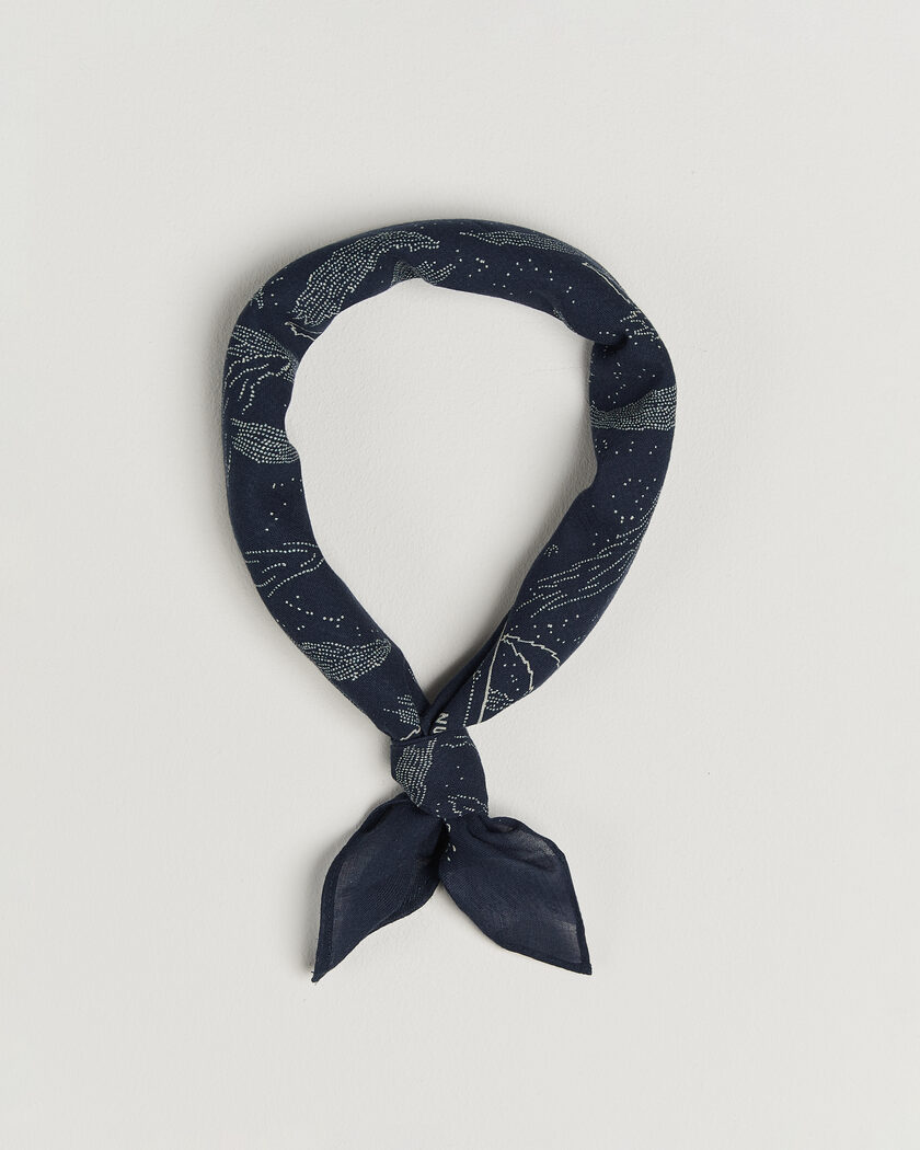 Nudie Jeans Ingrid Printed Bandana Blue – Bleu
