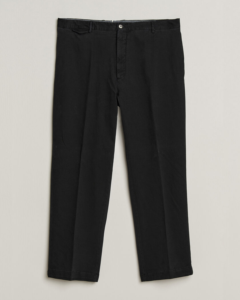 Santaniello Washed Cotton Trousers Black – Noir