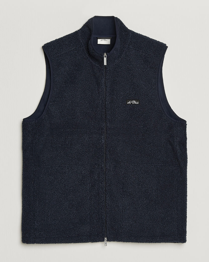 LES DEUX Patch Teddy Vest Dark Navy – Bleu