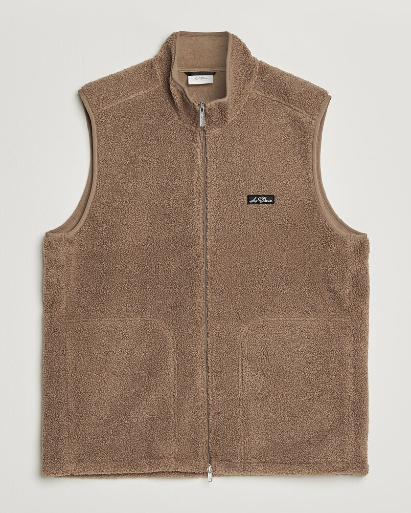 LES DEUX Patch Teddy Vest Caribou – Marron