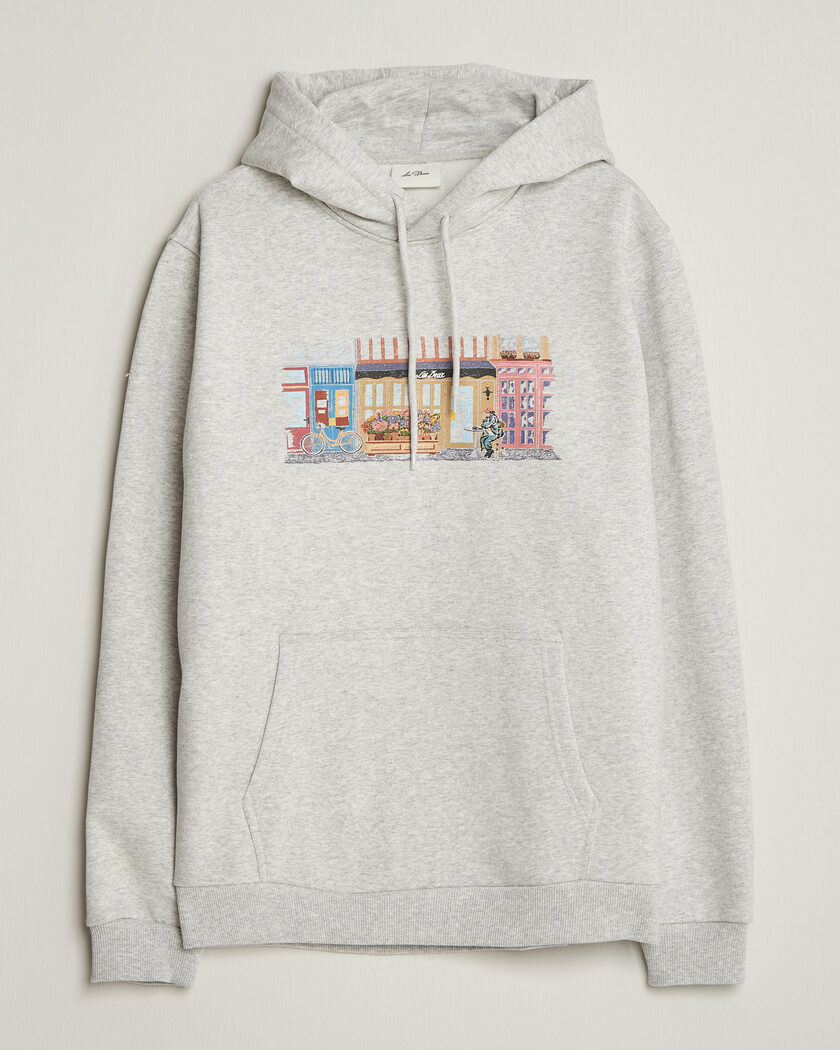 LES DEUX Market Hoodie Snow Melange – Gris