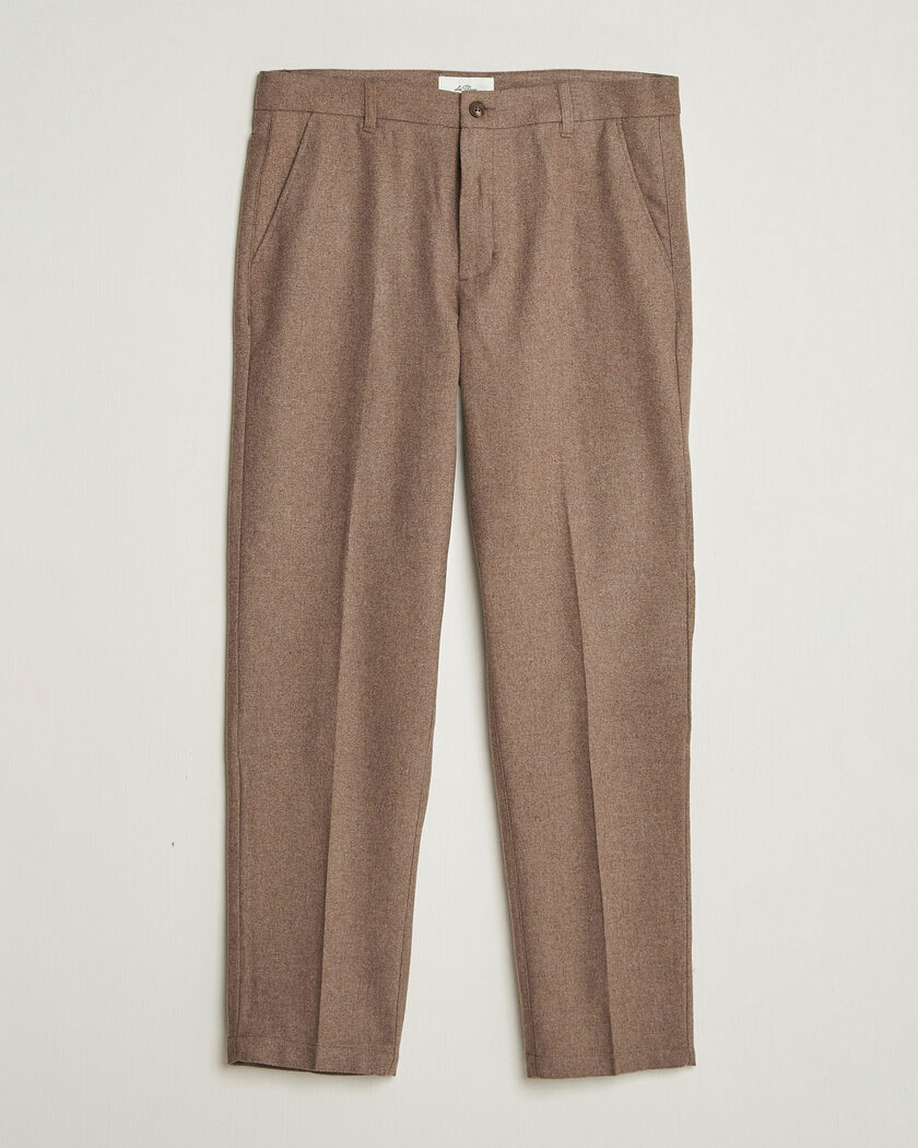 Les Deux Wool Reg Suit Pants Caribou – Marron