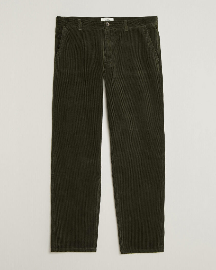 LES DEUX Corduroy Tapered Pants Rosin Green – Vert