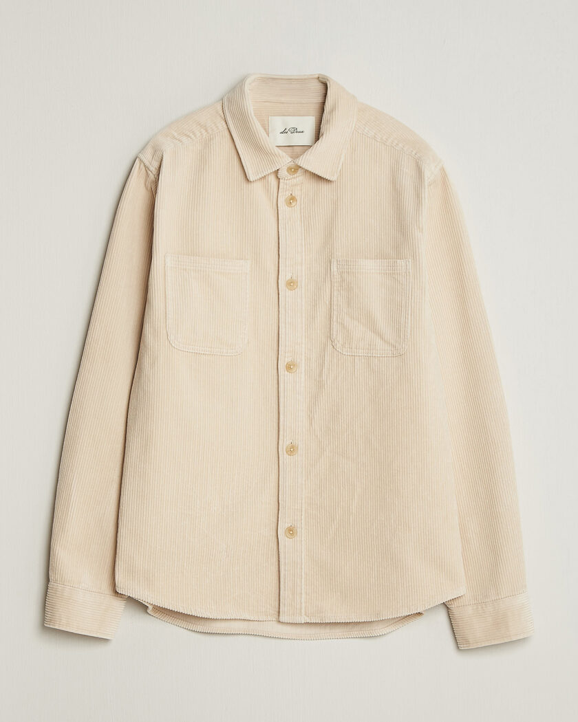 LES DEUX Corduroy Overshirt Ivory – Blanc