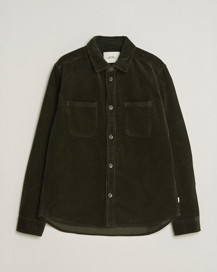 LES DEUX Corduroy Overshirt Rosin Green – Vert